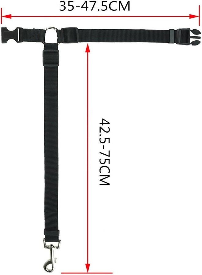 KEYOZA أحزمة أمان للكلاب من كيوزا للسيارات - حزام أمان قابل للتعديل للكلاب - حزام أمان للكلاب مع مسند رأس - حزام أمان مرن للكلاب - حزام أمان قوي للكلاب والقطط والحيوانات الأليفة (أسود) - Image 2
